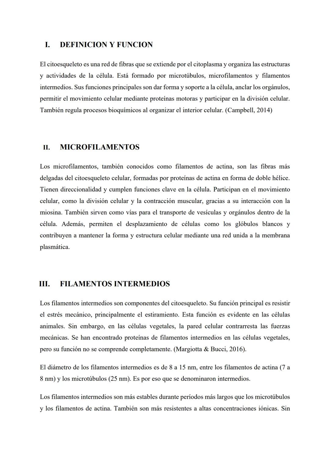 UNIVERSIDAD NACIONAL AGRARIA LA MOLINA
+ HOMINEM
DEPARTAMENTO ACADÉMICO DE BIOLOGÍA
CURSO: BIOLOGÍA GENERAL
"EL CITOESQUELETO"
GRUPO: D*/D1
