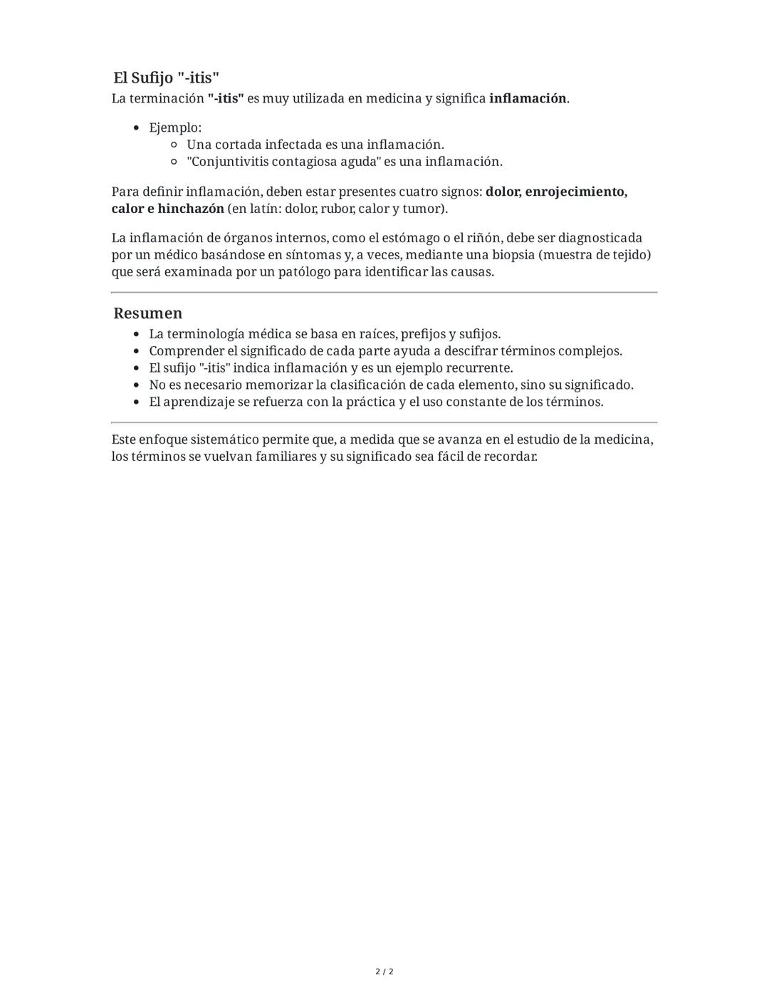 Introducción
Fundamentos de la Terminología Médica
Antes de poder empezar con términos médicos nuevos e interesantes, es fundamental
aprende