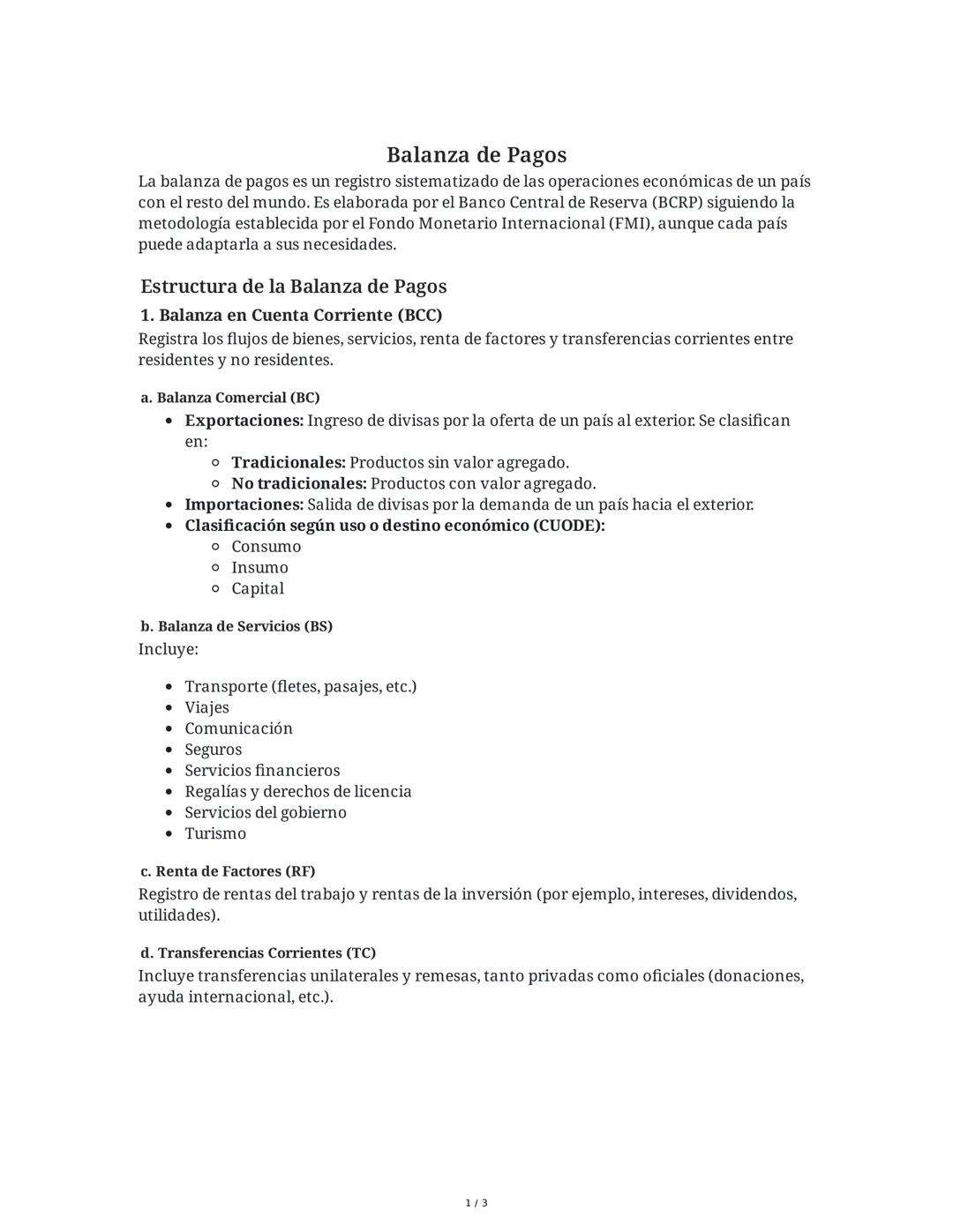 ## Balanza de Pagos

La balanza de pagos es un registro sistematizado de las operaciones económicas de un país
con el resto del mundo. Es el