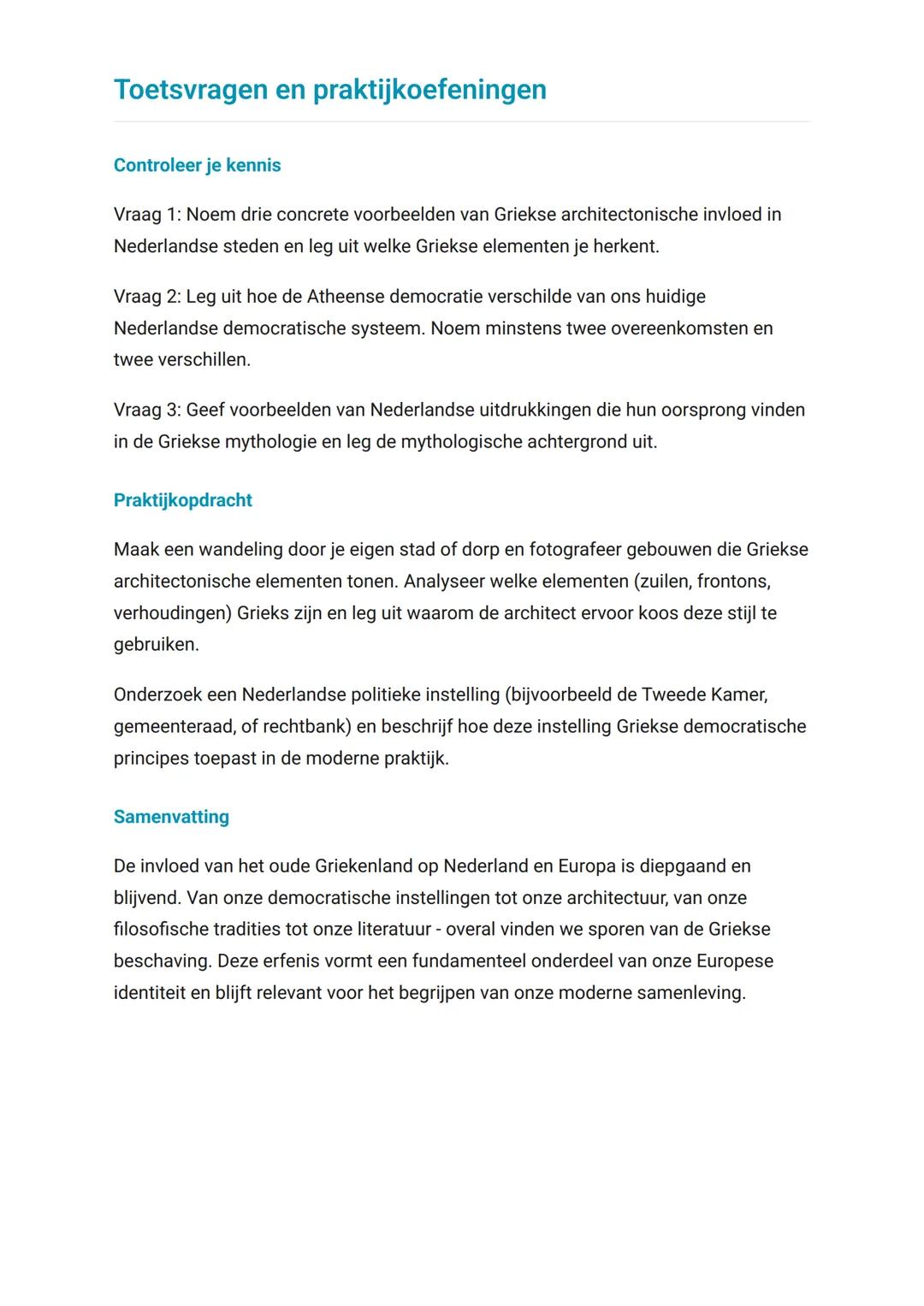 Griekse cultuur en haar invloed op
Nederland en Europa
De blijvende invloed van het oude Griekenland op onze samenleving
Grieks 	Grade 11 	N