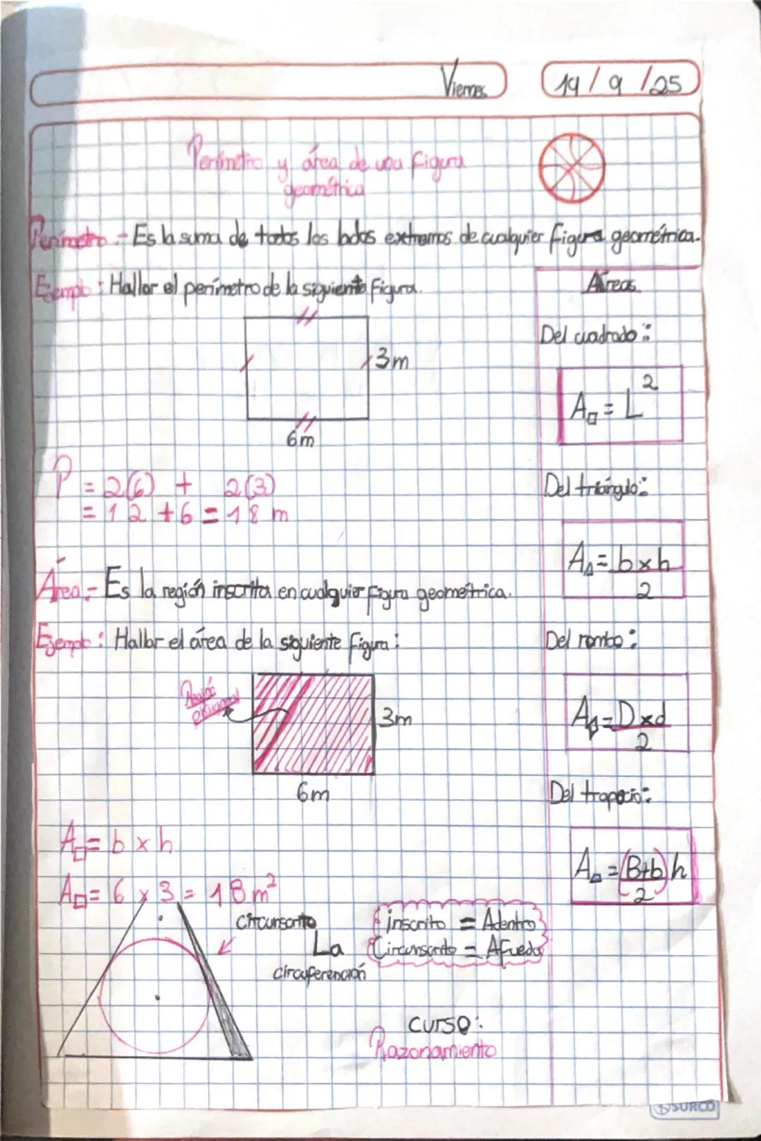 Viernes 19/9/25

Pamintic y átes de vou figura
seométrica

Perinato - Es la suma de todos los lados extremos de cualquier figura geométrica.