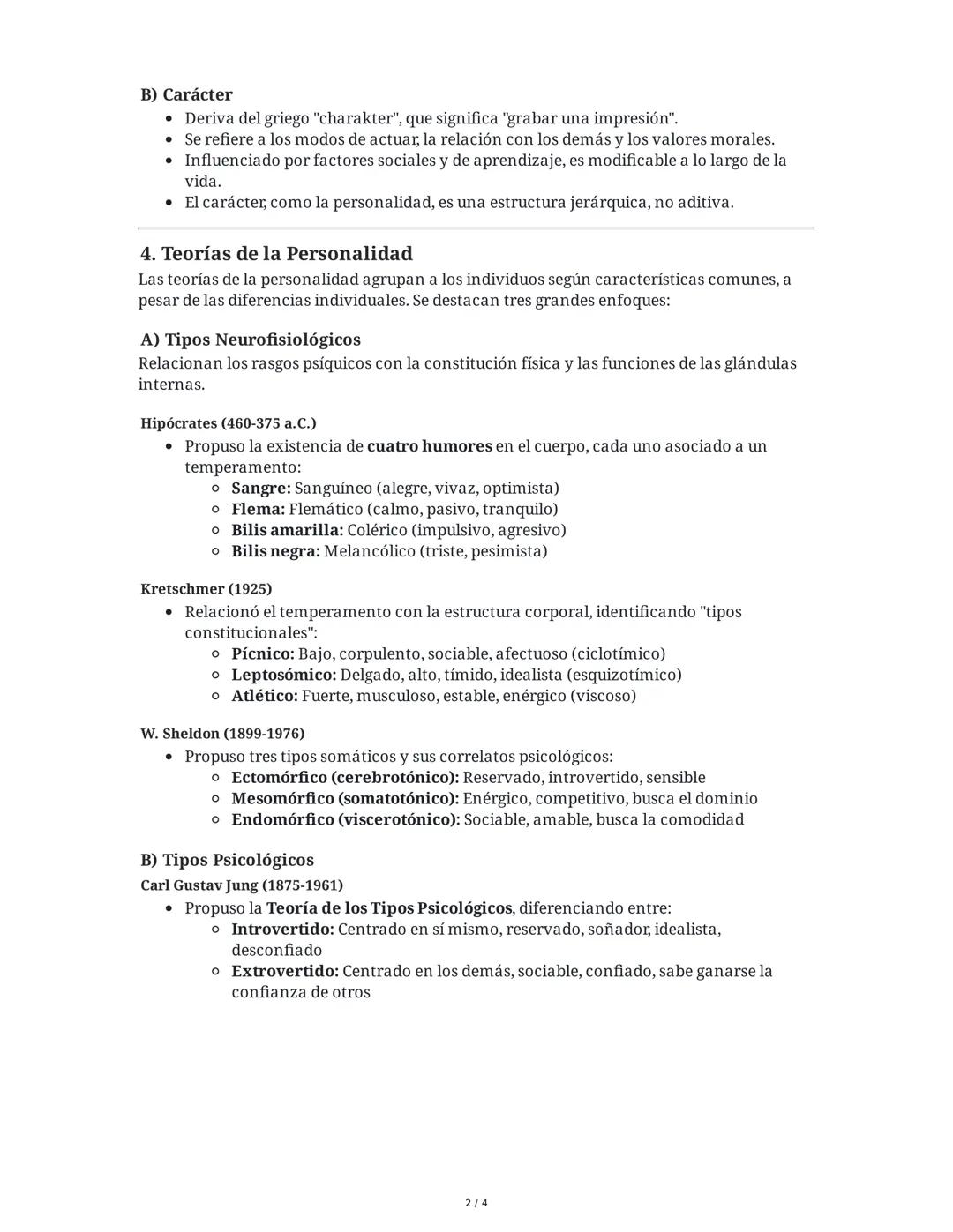 La Personalidad
1. Definición y Etimología de la Personalidad
La personalidad es la organización de los diferentes procesos psicológicos cog
