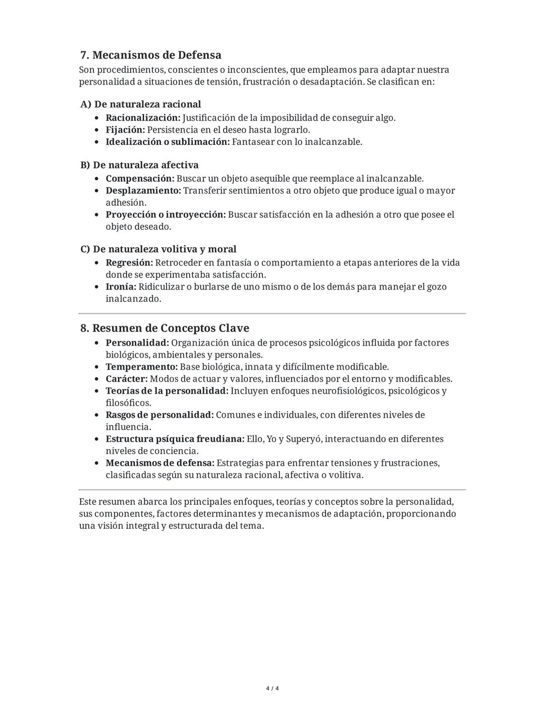 La Personalidad
1. Definición y Etimología de la Personalidad
La personalidad es la organización de los diferentes procesos psicológicos cog