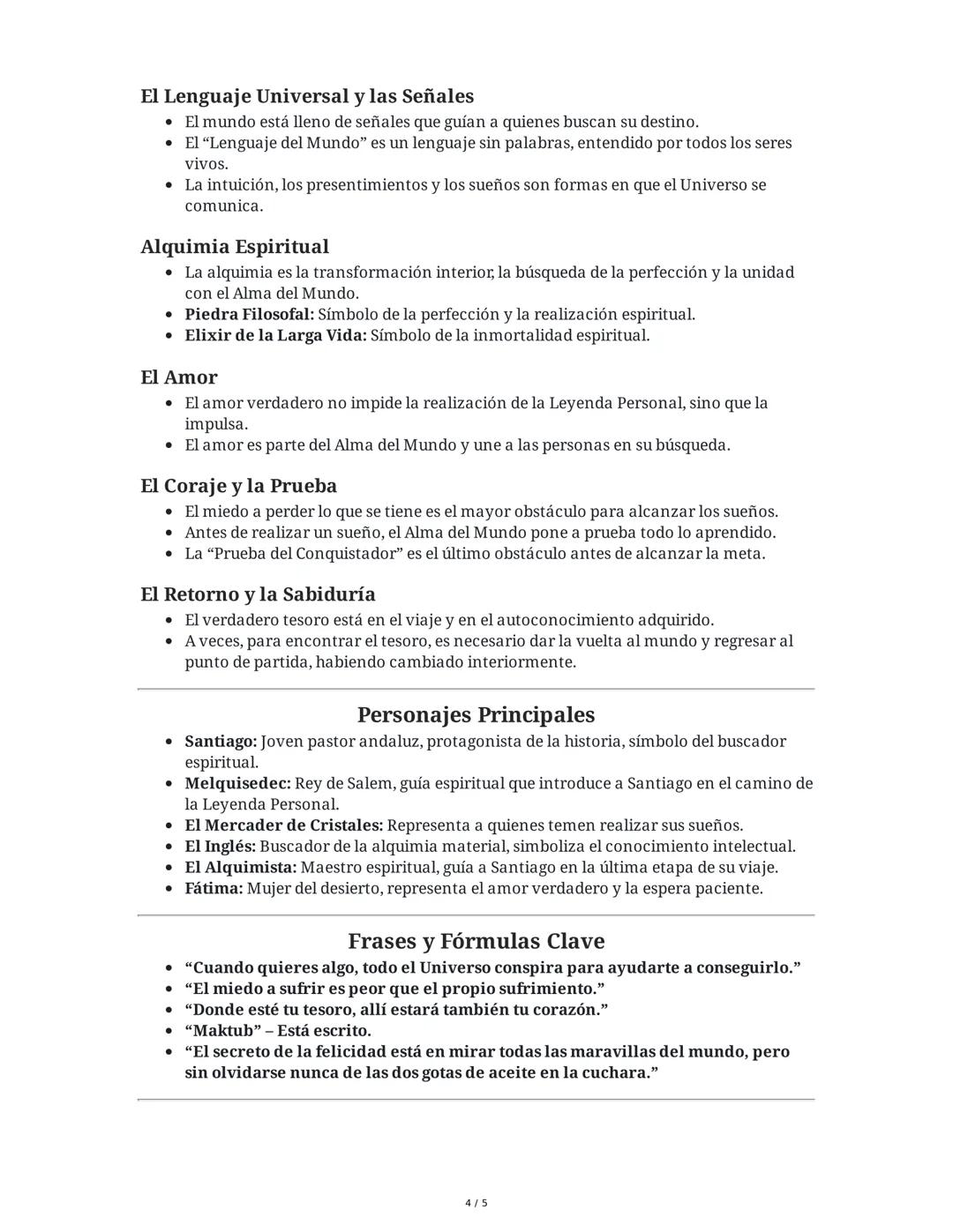 El Alquimista - Resumen Detallado
Introducción y Prefacio
El Alquimista de Paulo Coelho es una novela simbólica que narra la travesía de San