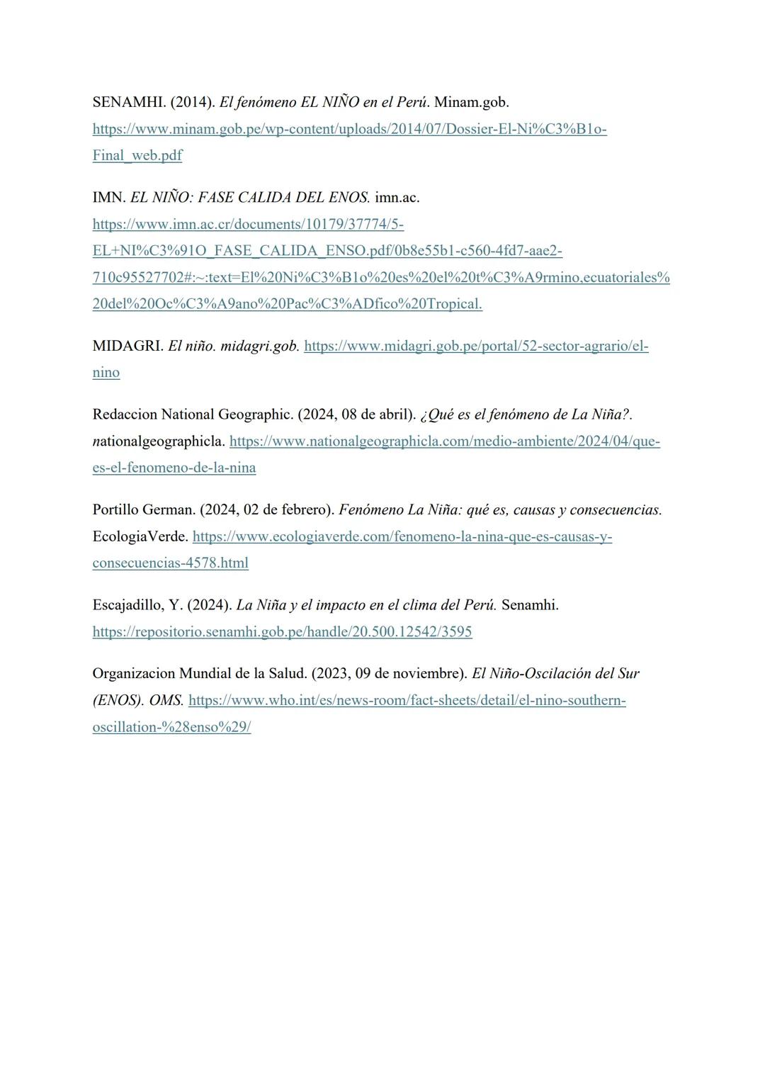 UNIVERSIDAD NACIONAL AGRARIA
LA MOLINA
+ HOMINEM
ERE CUPIO +
WO
AGR
"EL NIÑO - OSCILACIÓN DEL SUR (ENOS)"
GRUPO: METEOOPANES
DOCENTE: DIANA 