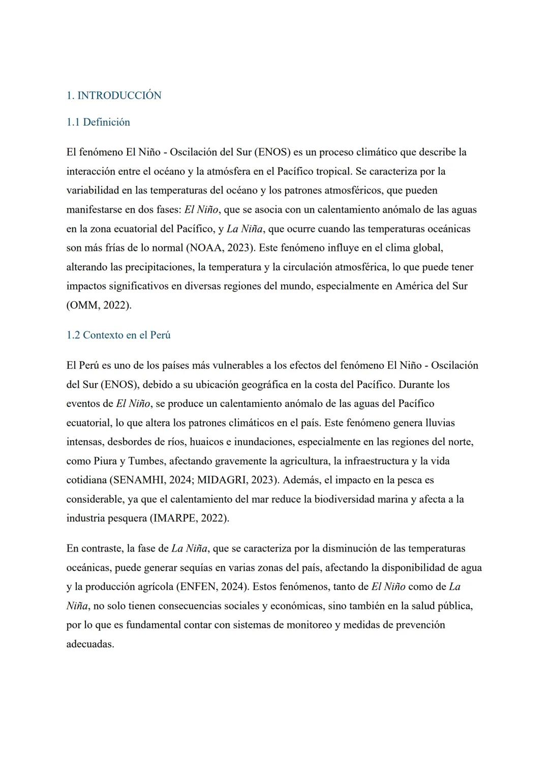 UNIVERSIDAD NACIONAL AGRARIA
LA MOLINA
+ HOMINEM
ERE CUPIO +
WO
AGR
"EL NIÑO - OSCILACIÓN DEL SUR (ENOS)"
GRUPO: METEOOPANES
DOCENTE: DIANA 