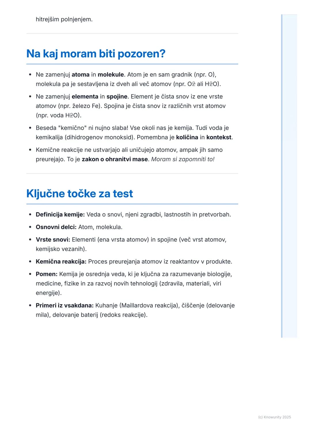 # Kaj je kemija in njen pomen

Opredelitev kemije in njen pomen

Kemija je naravoslovna veda, ki preučuje snov, njeno zgradbo, lastnosti in
