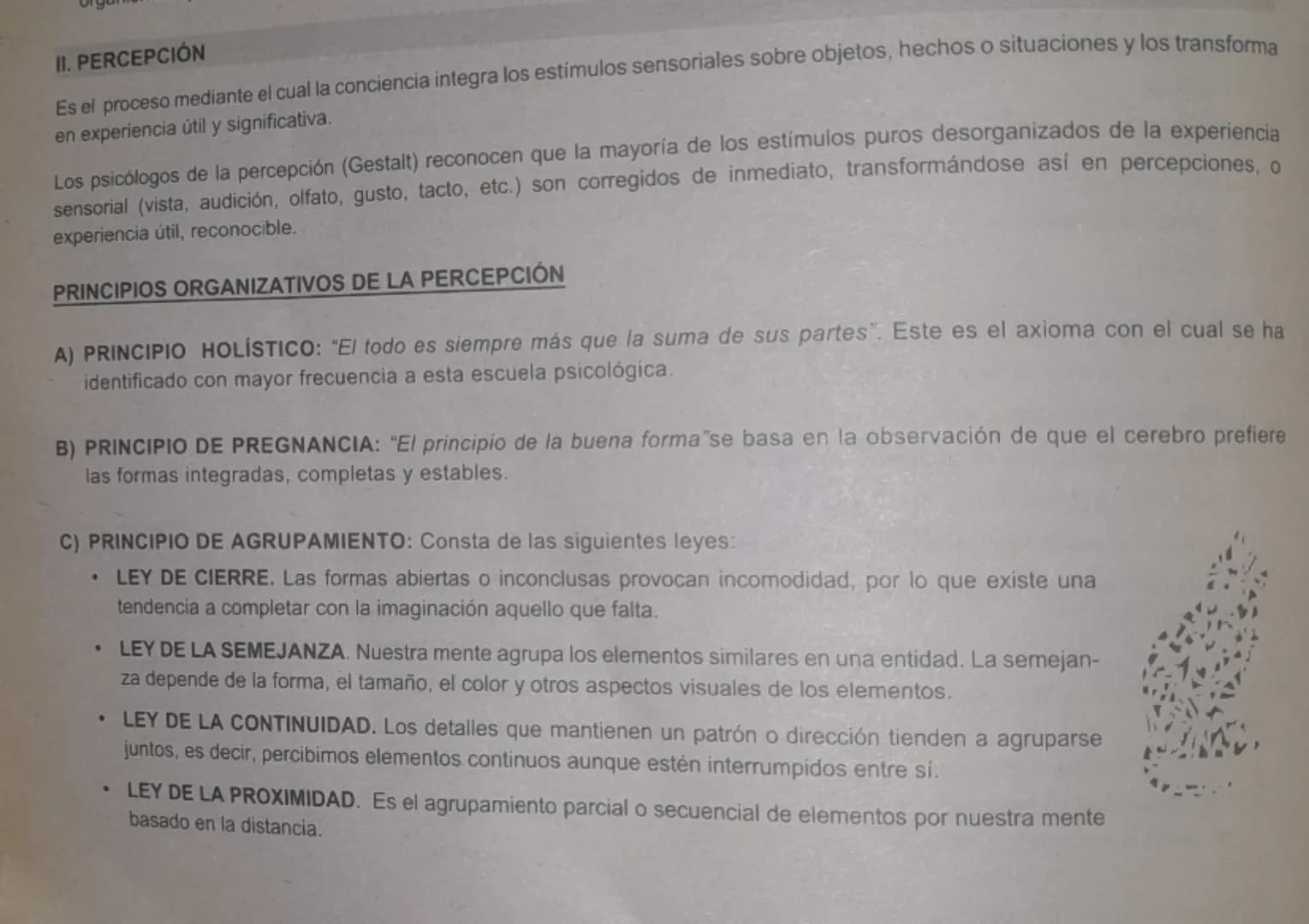--- OCR Start ---
TEMA:
02
SENSACIÓN - PERCEPCIÓN
La percepción es el proceso mediante el cual el espíritu completa una impresión de los sen
