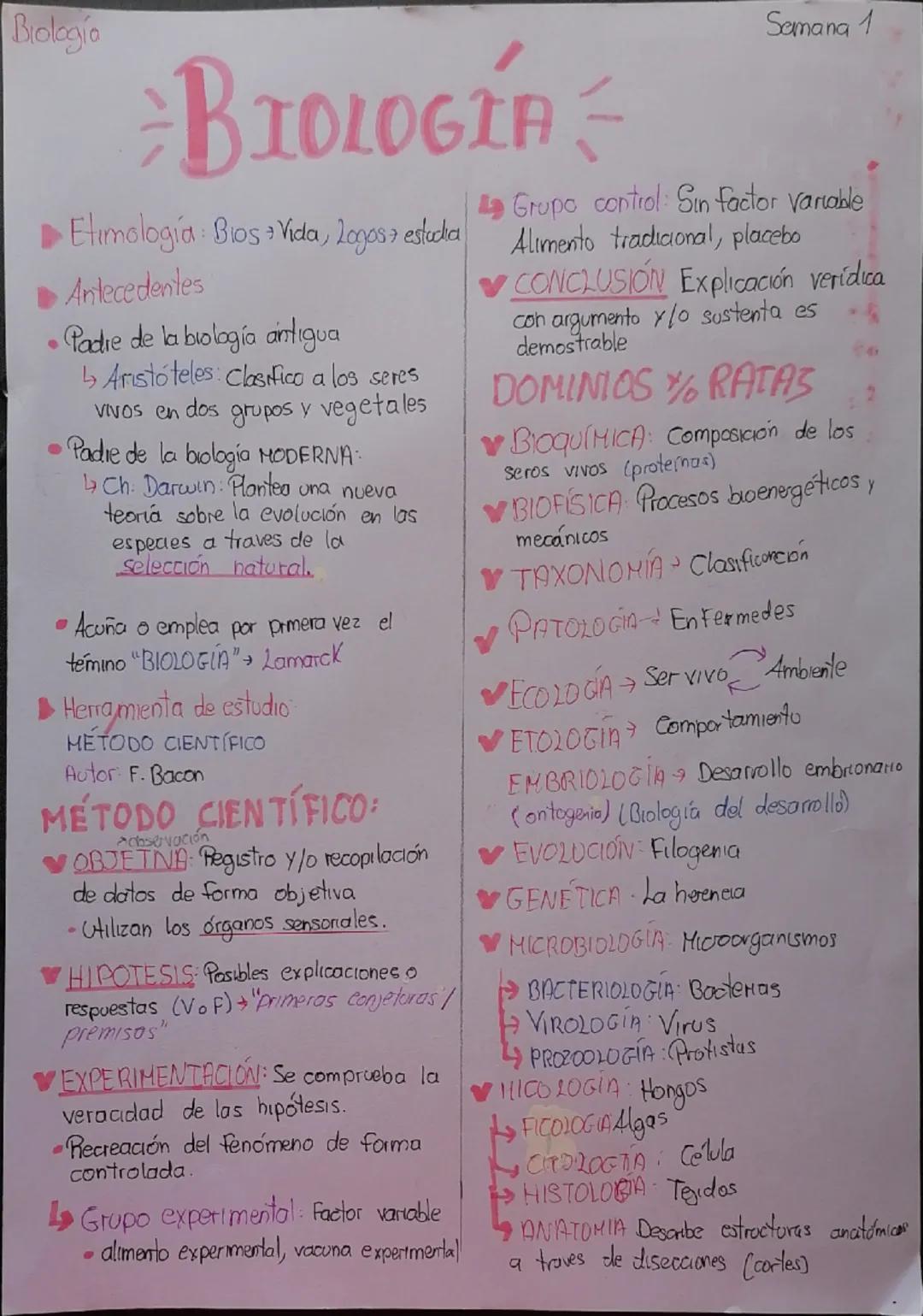 # Biología
Semana 1

# Biología =

- Etimología: Bios> Vida, Logos> estudia
- Antecedentes

- Padre de la biología antigua
  - Aristóteles: 