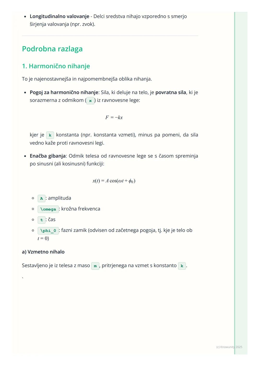 # Nihanje in valovanje

Uvod v nihanje in valovanje

Nihanje in valovanje sta dva temeljna pojava v fiziki, ki opisujeta periodična
gibanja.