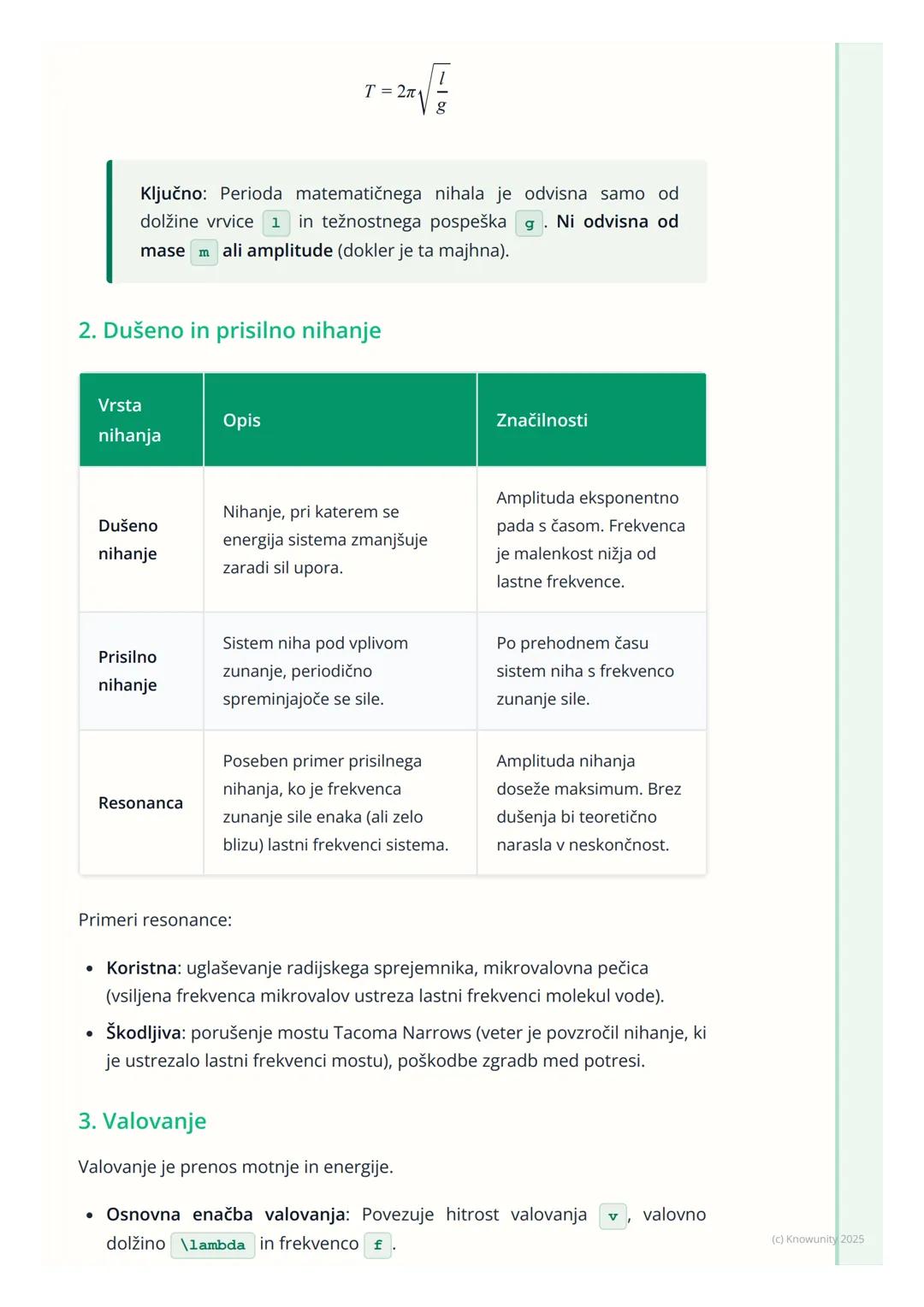 # Nihanje in valovanje

Uvod v nihanje in valovanje

Nihanje in valovanje sta dva temeljna pojava v fiziki, ki opisujeta periodična
gibanja.