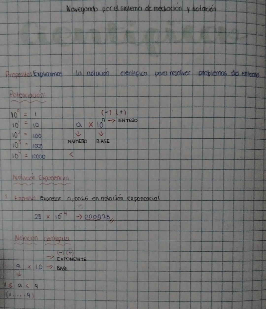 # Navegando por el sistema de notación y notación

**Propósito:** Explicamos la notación científica para resolver problemas de ciencia.

**P