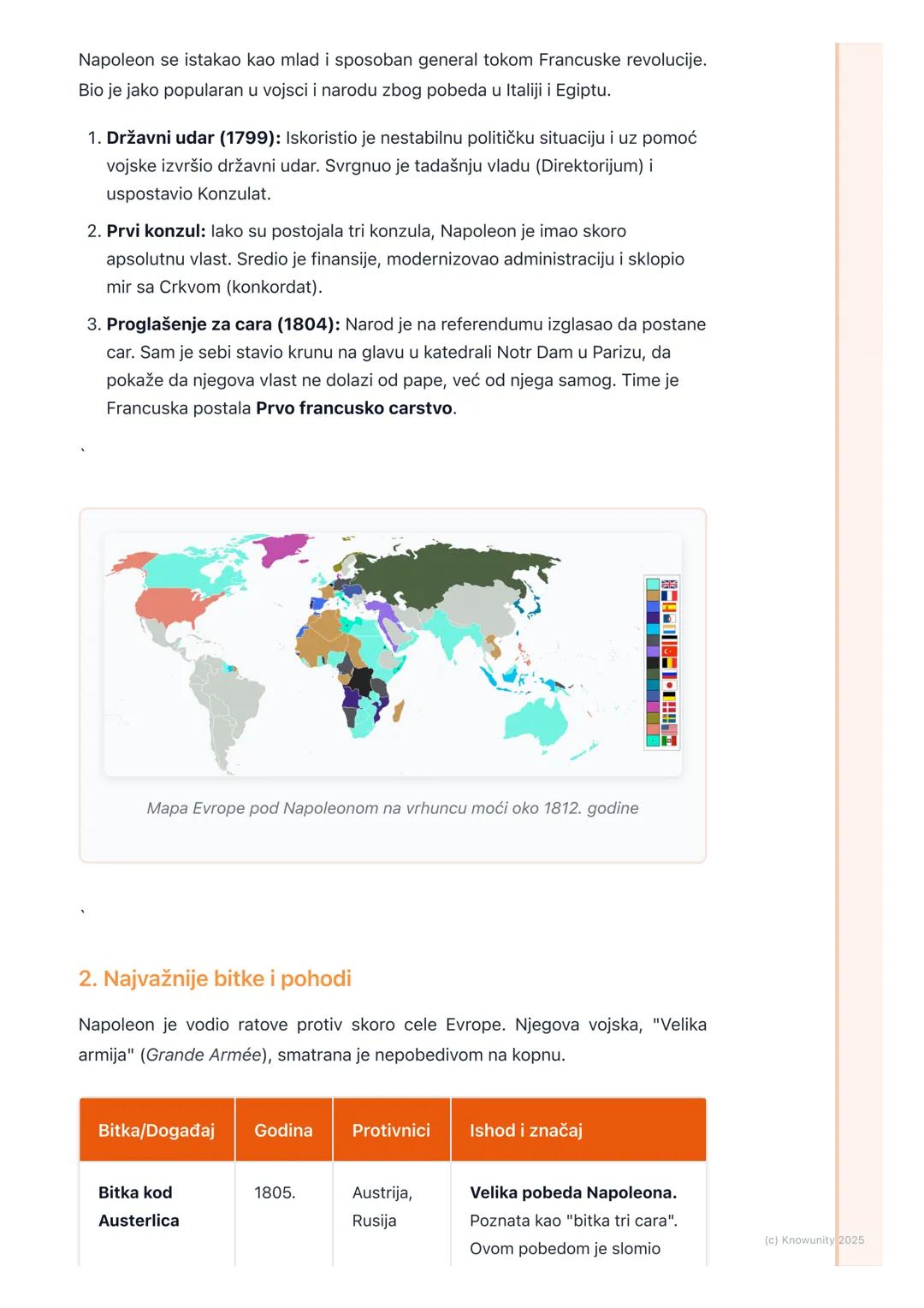 # Napoleon Bonaparta i
# Napoleonski ratovi

Uvod u Napoleona Bonapartu

Napoleon Bonaparta je bio francuski vojskovođa i kasnije car. On je