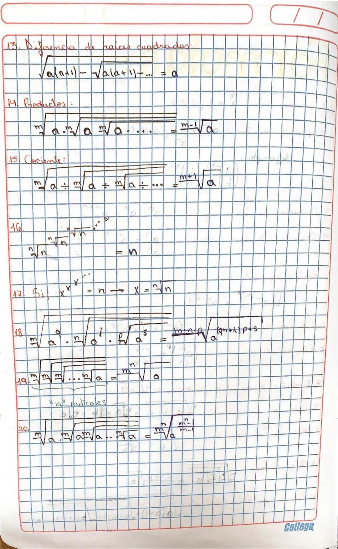 # Fórmulas:

1. Exponente cero: $a^0 = 1; a \neq 0$

2. Exponente negativo: $a^{-m} = \frac{1}{a^m}; a \neq 0$

Ejemplo:

$(\frac{a}{b})^{-m