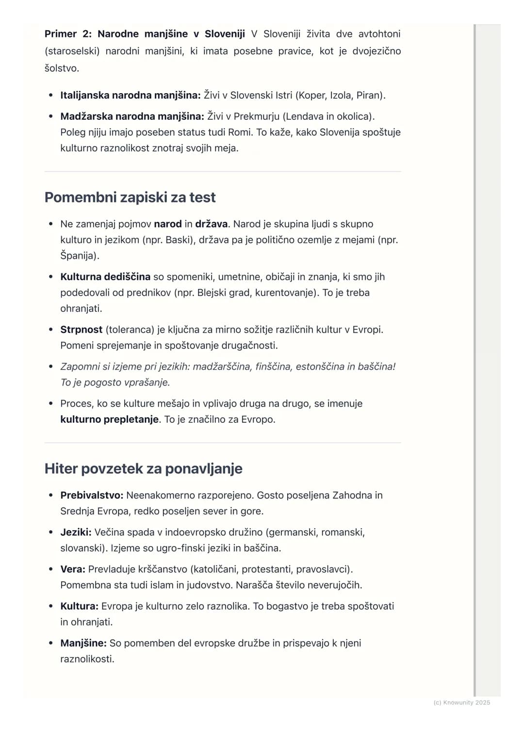 # Prebivalstvo in kulturna
raznolikost Evrope

Razporeditev prebivalstva v Evropi

Evropa je gosto poseljen kontinent, ampak prebivalstvo ni