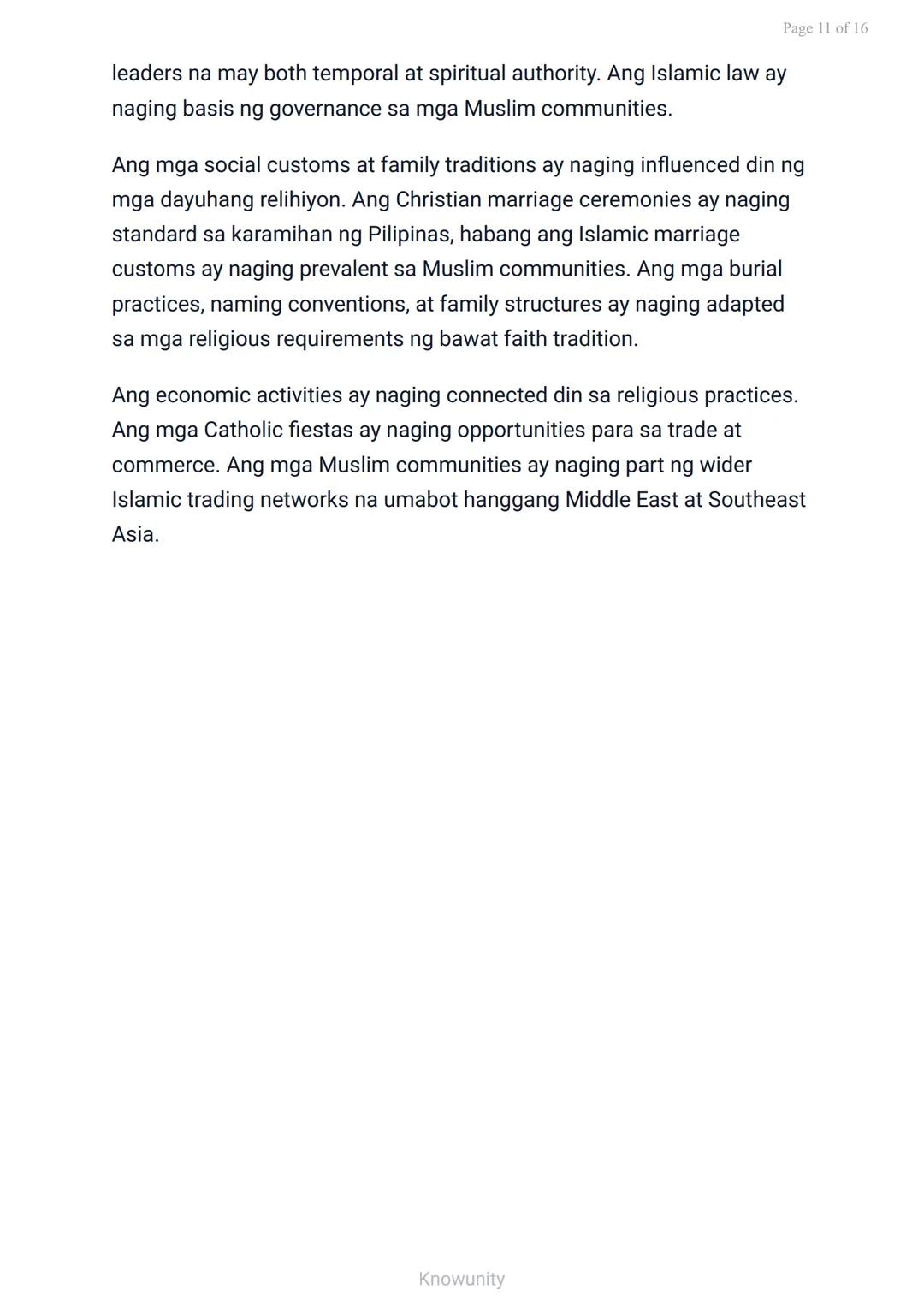 Mga Katutubong Paniniwala at Paglaganap ng Kristiyanismo at Islam
Pag-aaral sa mga sinaunang paniniwala at
pagdating ng mga relihiyon
Mga La