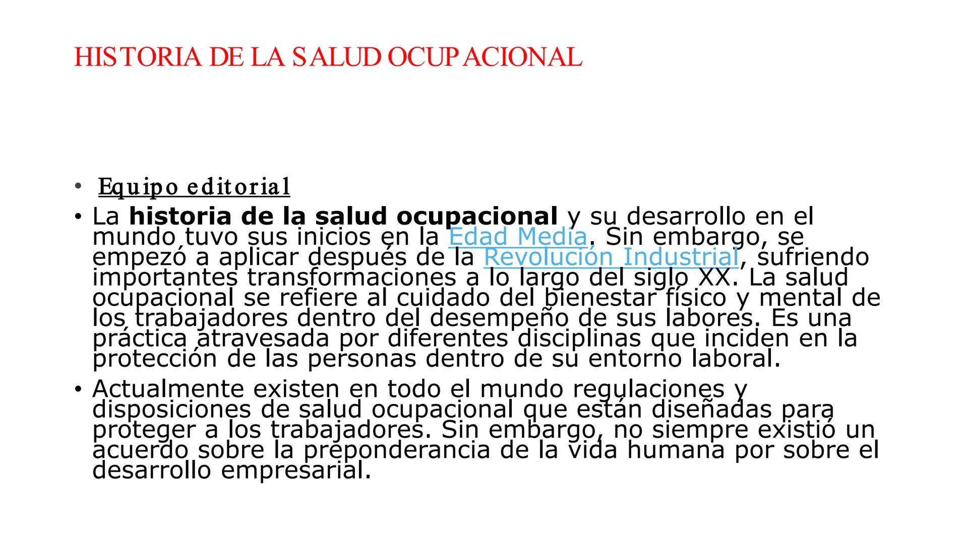 # SALUD OCUPACIONAL # ¿QUÉ ES LA SALUD OCUPACIONAL?

*   La S.O. genera y promueve que el trabajo sea sano y seguro.
¿Qué es la salud ocupac