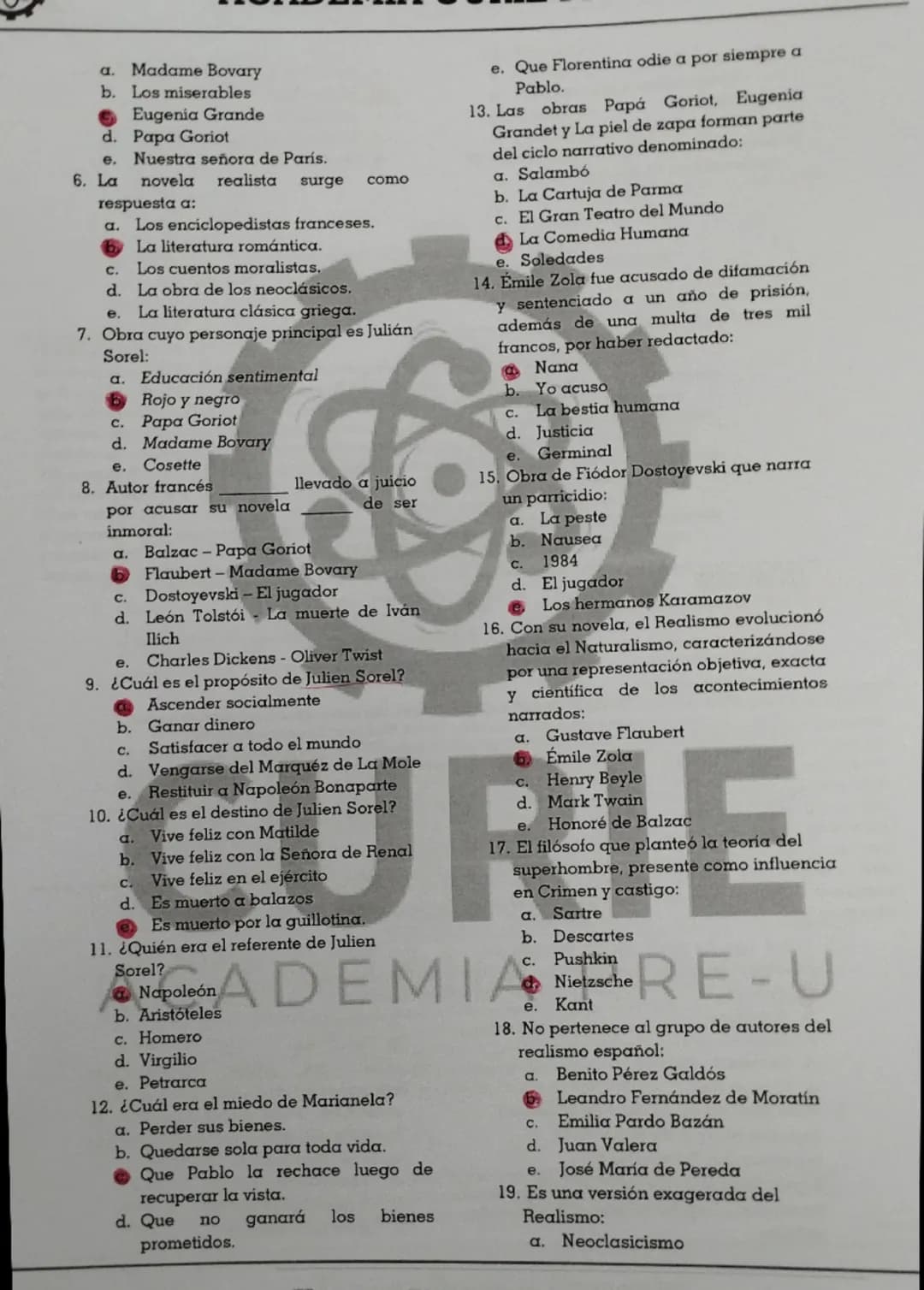 --- OCR Start ---
RUSOS
REALISMO
Surgió a finales del siglo XVIII y se extendió durante el siglo XIX, caracterizado por el
rechazo a las nor