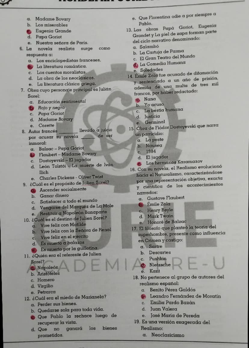 --- OCR Start ---
RUSOS
REALISMO
Surgió a finales del siglo XVIII y se extendió durante el siglo XIX, caracterizado por el
rechazo a las nor