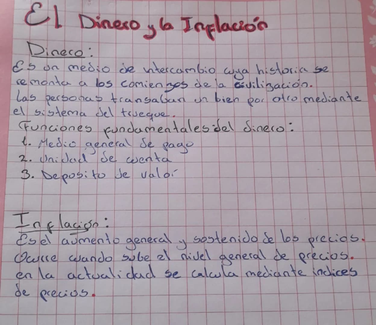 El Dinero y la Inflación
Dineco:
Es on medio de intercambio cuya historia se
remonta a los comienzos de la civilización.
Las personas transa