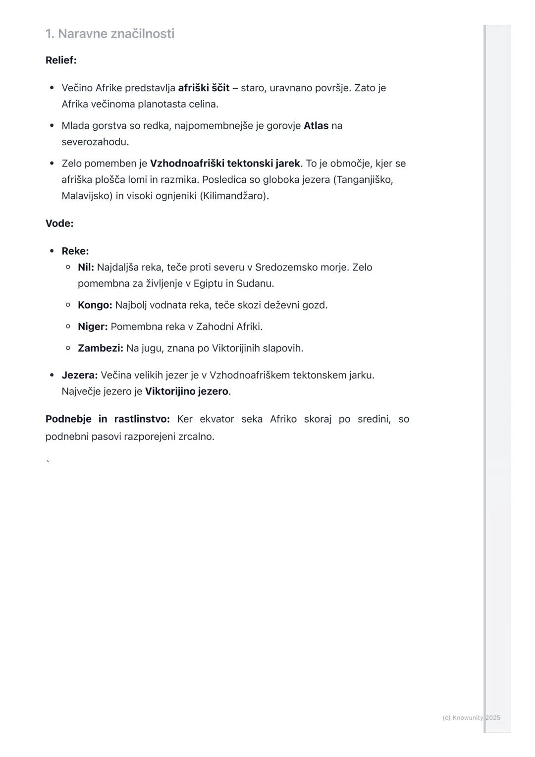 # Afrika

Splošni pregled Afrike

Afrika je druga največja celina na svetu, takoj za Azijo. Leži zelo simetrično
glede na ekvator, zato ima 