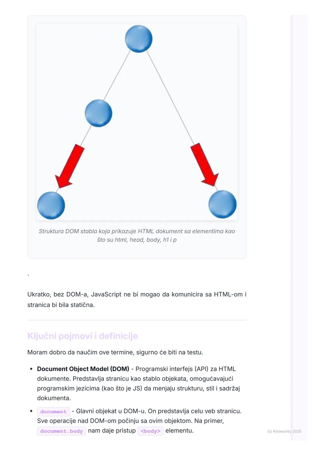 # JavaScript - manipulacija
DOM-om

Uvod u DOM i zašto je važan

JavaScript nam omogućava da veb stranice budu interaktivne. Da bi to
mogao 