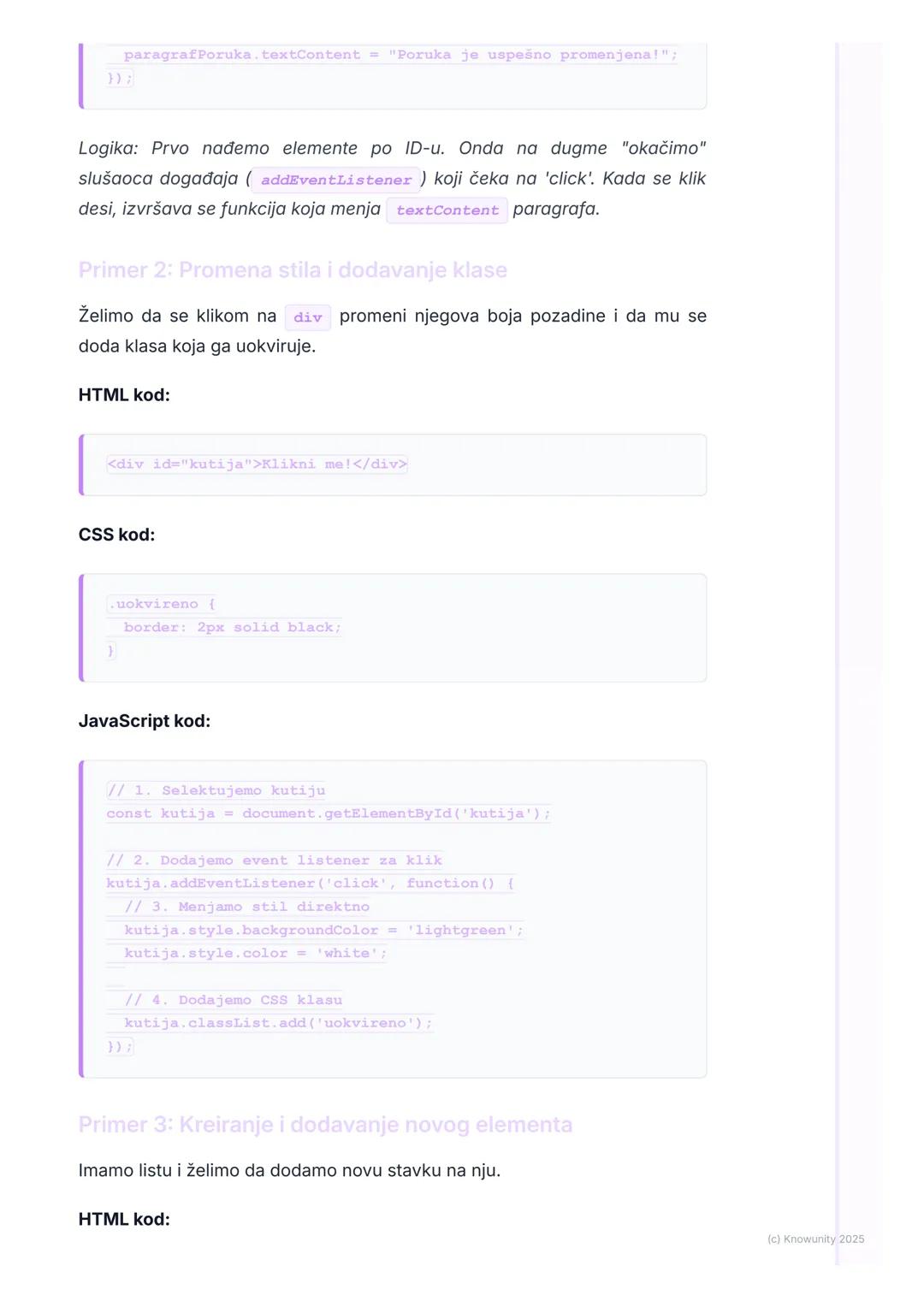 # JavaScript - manipulacija
DOM-om

Uvod u DOM i zašto je važan

JavaScript nam omogućava da veb stranice budu interaktivne. Da bi to
mogao 