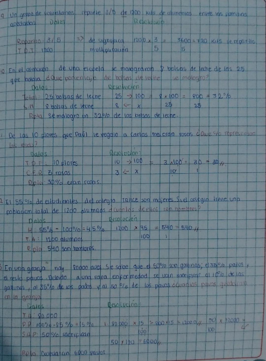 Cálculo de Porcentajes Simple