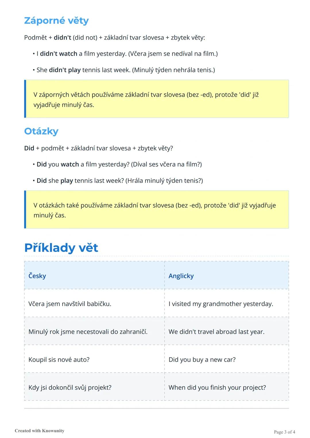 # Angličtina - minulý čas prostý
(simple past)

Přehled minulého času prostého v angličtině, jeho použití a tvoření.

# Minulý čas prostý (s