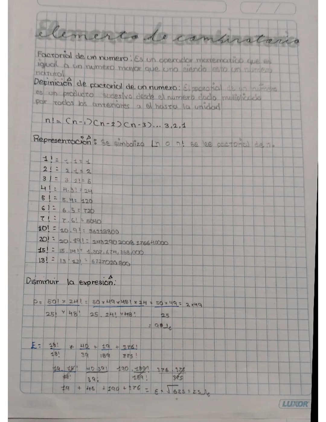 Factoriales