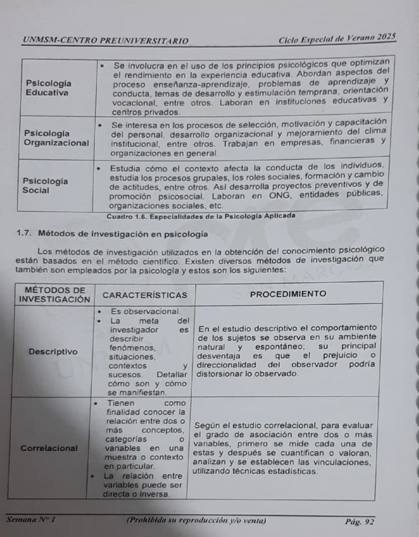 --- OCR Start ---
UNMSM-CENTRO PREUNIVERSITARIO
1. ORÍGENES DE LA PSICOLOGÍA
LA PSICOLOGÍA
COMO CIENCIA
Antecedentes
Escuelas
Clásicas
Arist