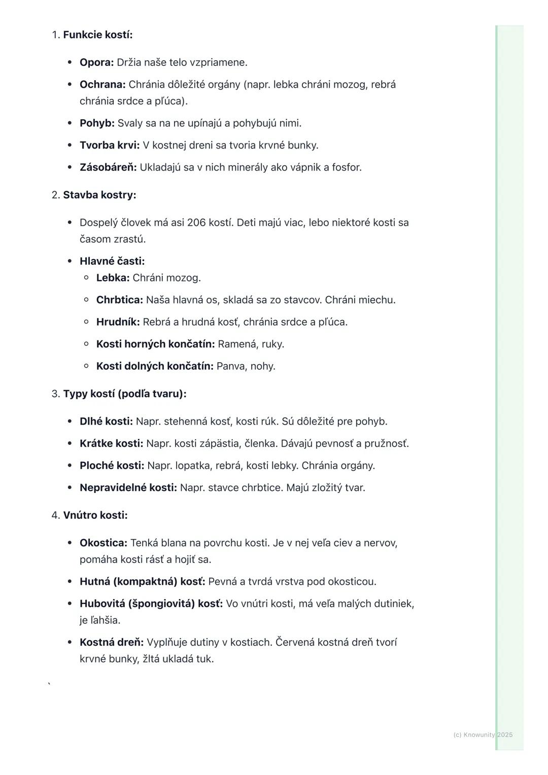 # Pohybová sústava (kosti a
svaly)

1. Prehľad pohybovej sústavy

Pohybová sústava je super dôležitá časť nášho tela, ktorá nám pomáha hýbať