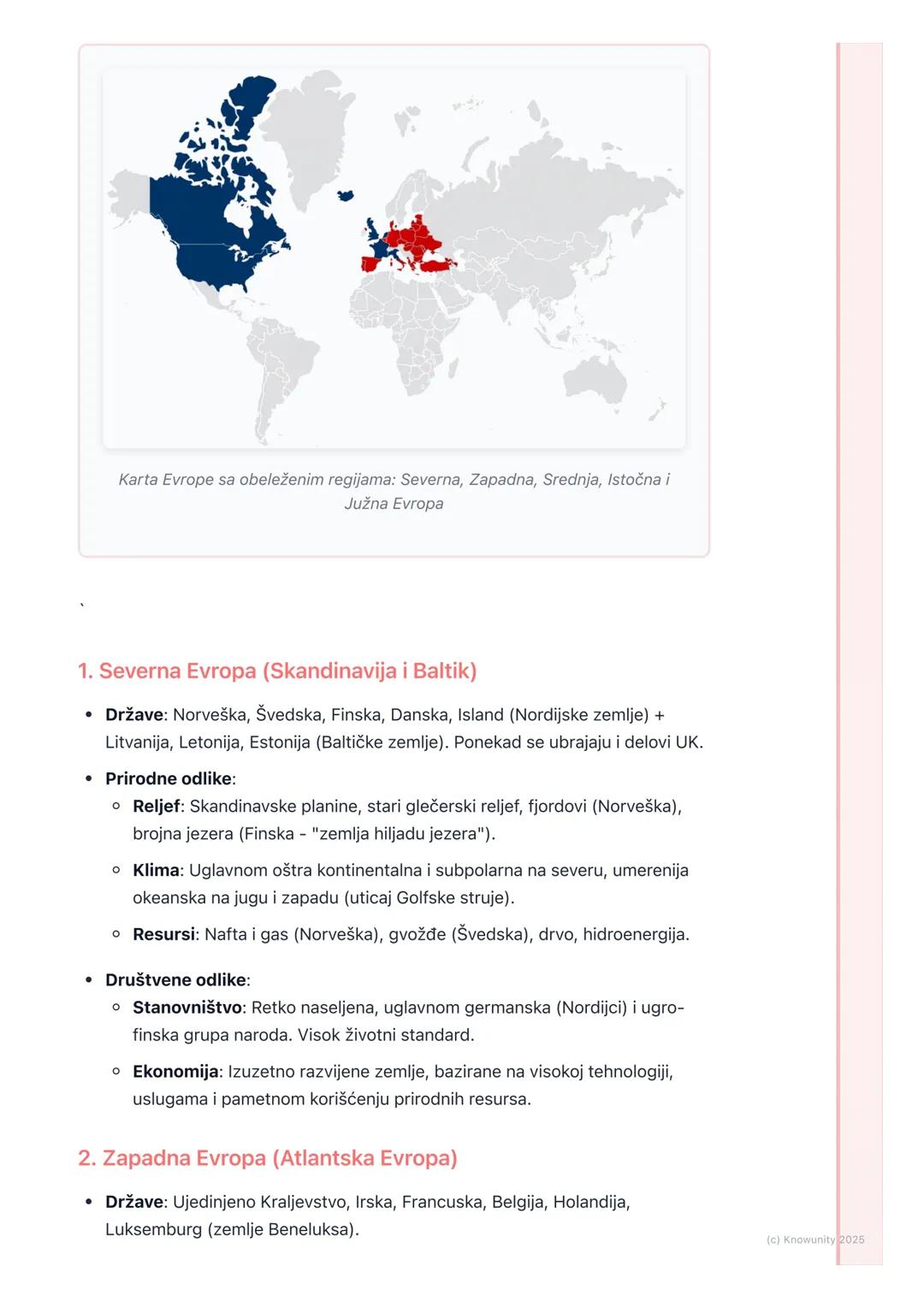 # Regionalna podela Evrope i
njene karakteristike

Uvod u regionalnu podelu Evrope

Evropa je kontinent velikih razlika na malom prostoru. D