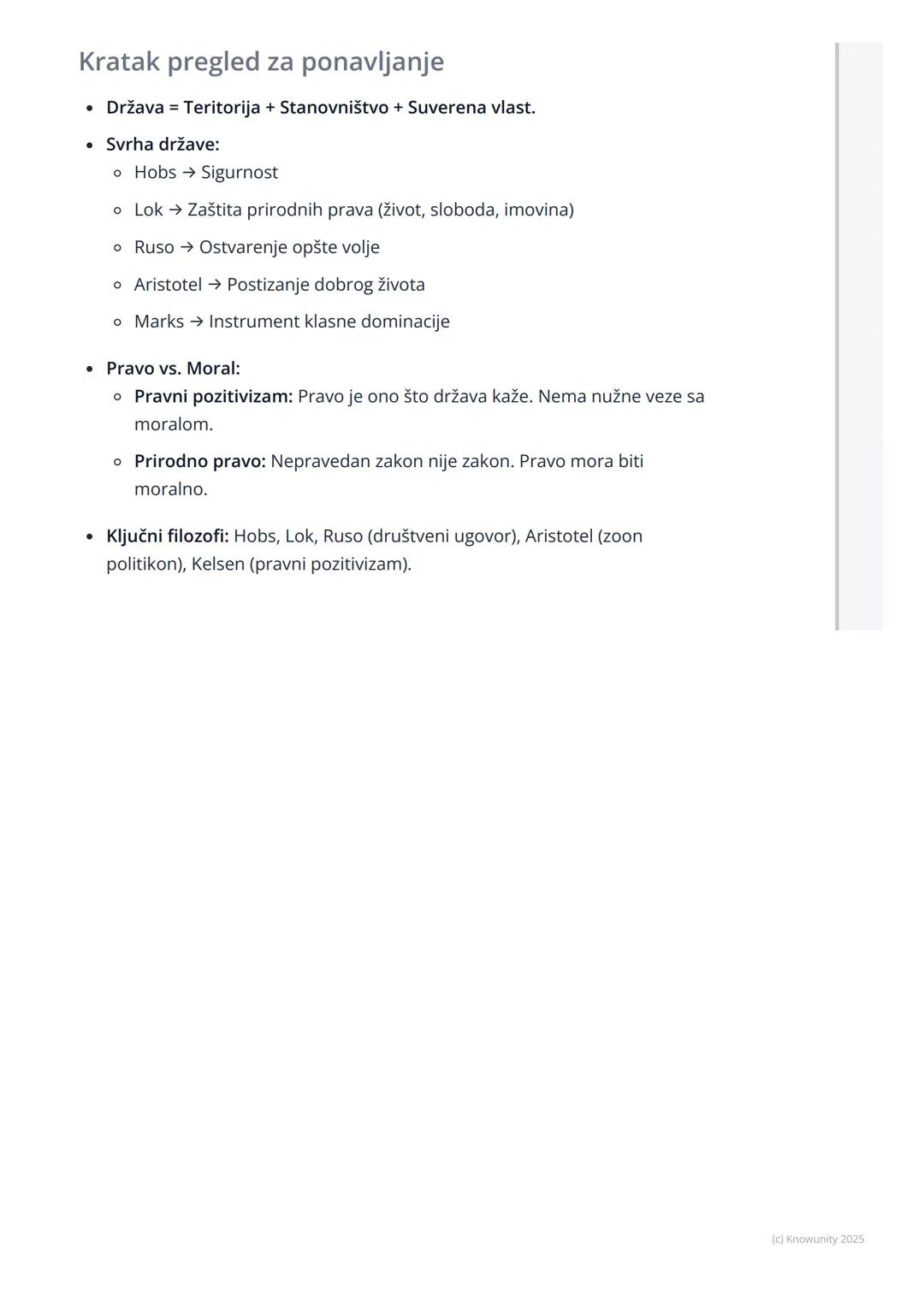 # Pojam države i prava

Uvod u pojam države i prava

Država i pravo su centralni pojmovi političke filozofije. Država je osnovna
organizacij