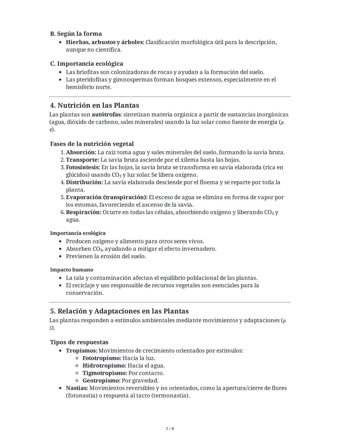 # Resumen Extendido: El Reino Plantae

1. Introducción y Objetivos de Aprendizaje

El contenido aborda el estudio integral del reino Plantae