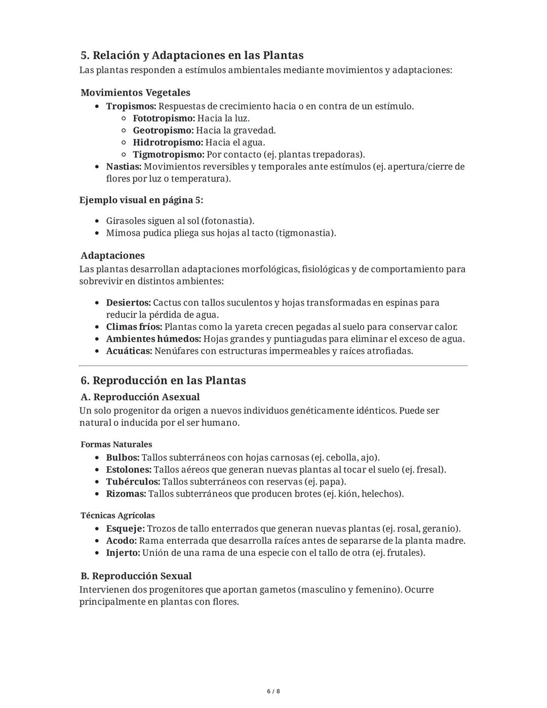 # Resumen Extendido: El Reino Plantae

1. Introducción y Objetivos de Aprendizaje

El contenido aborda el estudio integral del reino Plantae