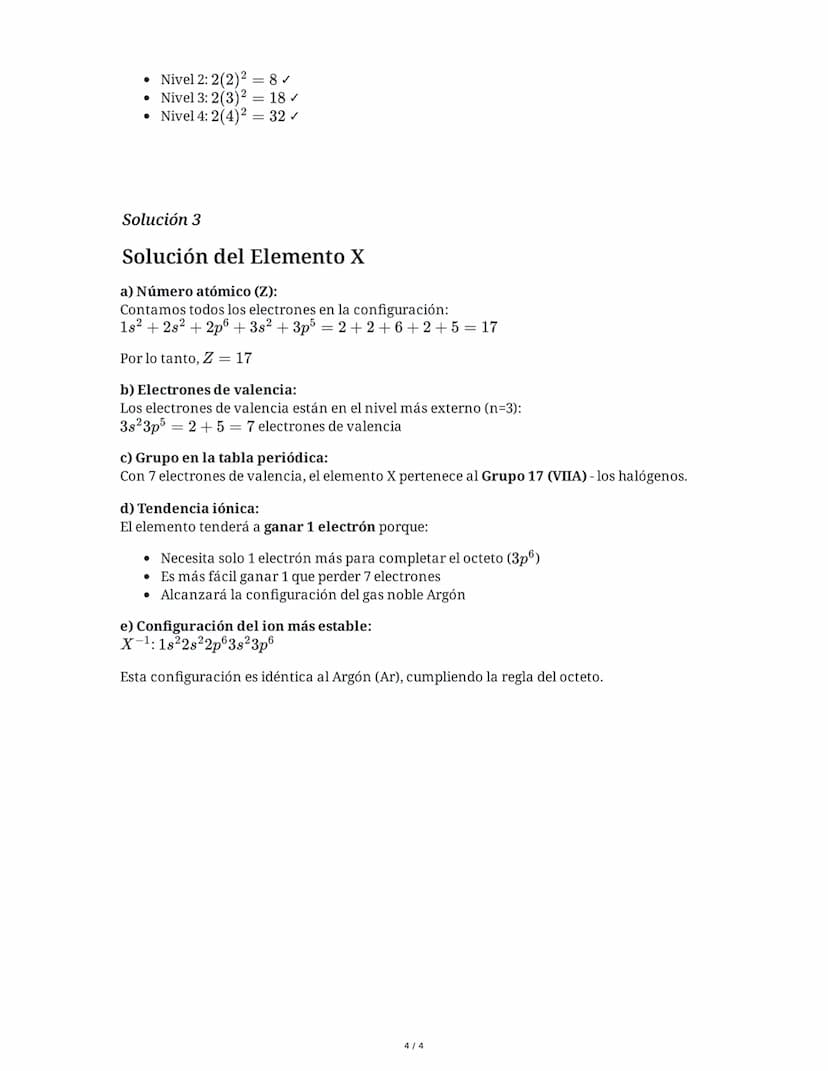 2 June 2025
Configuración Electrónica y Tabla Periódica
Tarea 1
Determina la configuración electrónica completa de los siguientes elementos 
