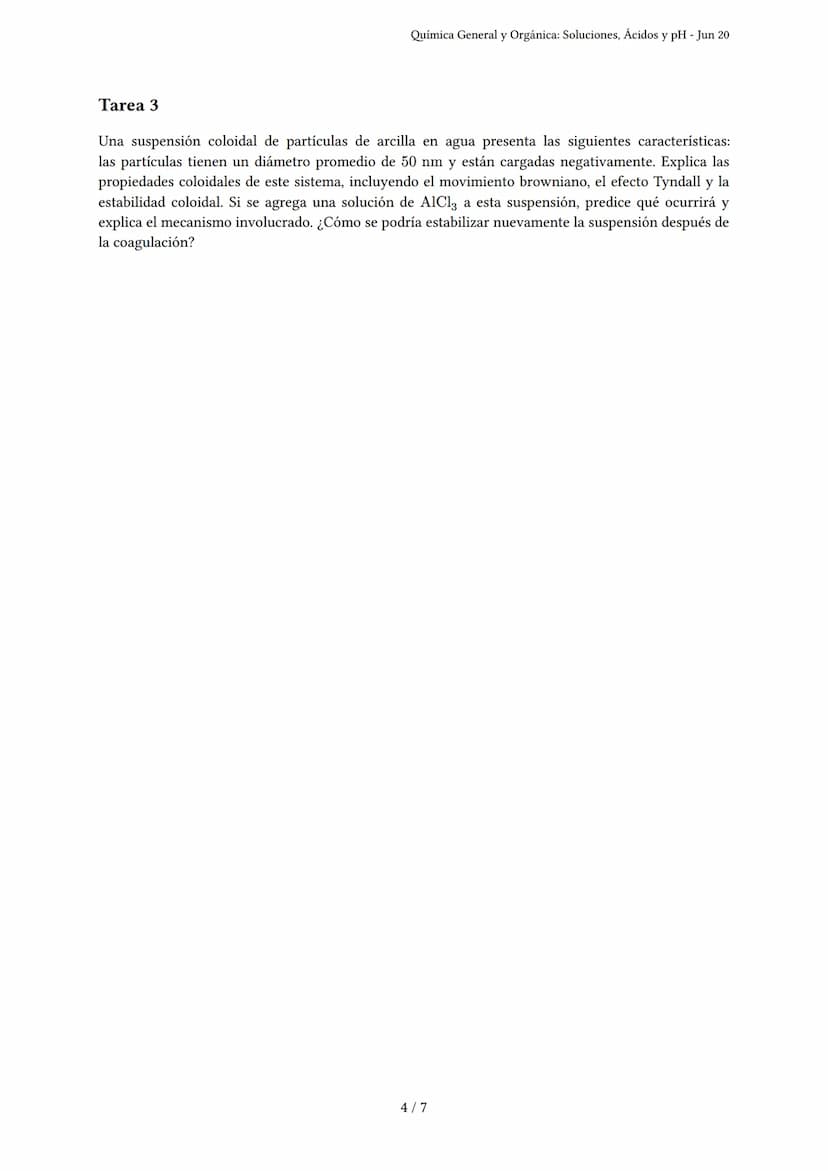 Química General y Orgánica: Soluciones, Ácidos y pH
Generado por dulce - Jun 20
Descripción: Evalúa soluciones, reacciones, ácidos, bases, p