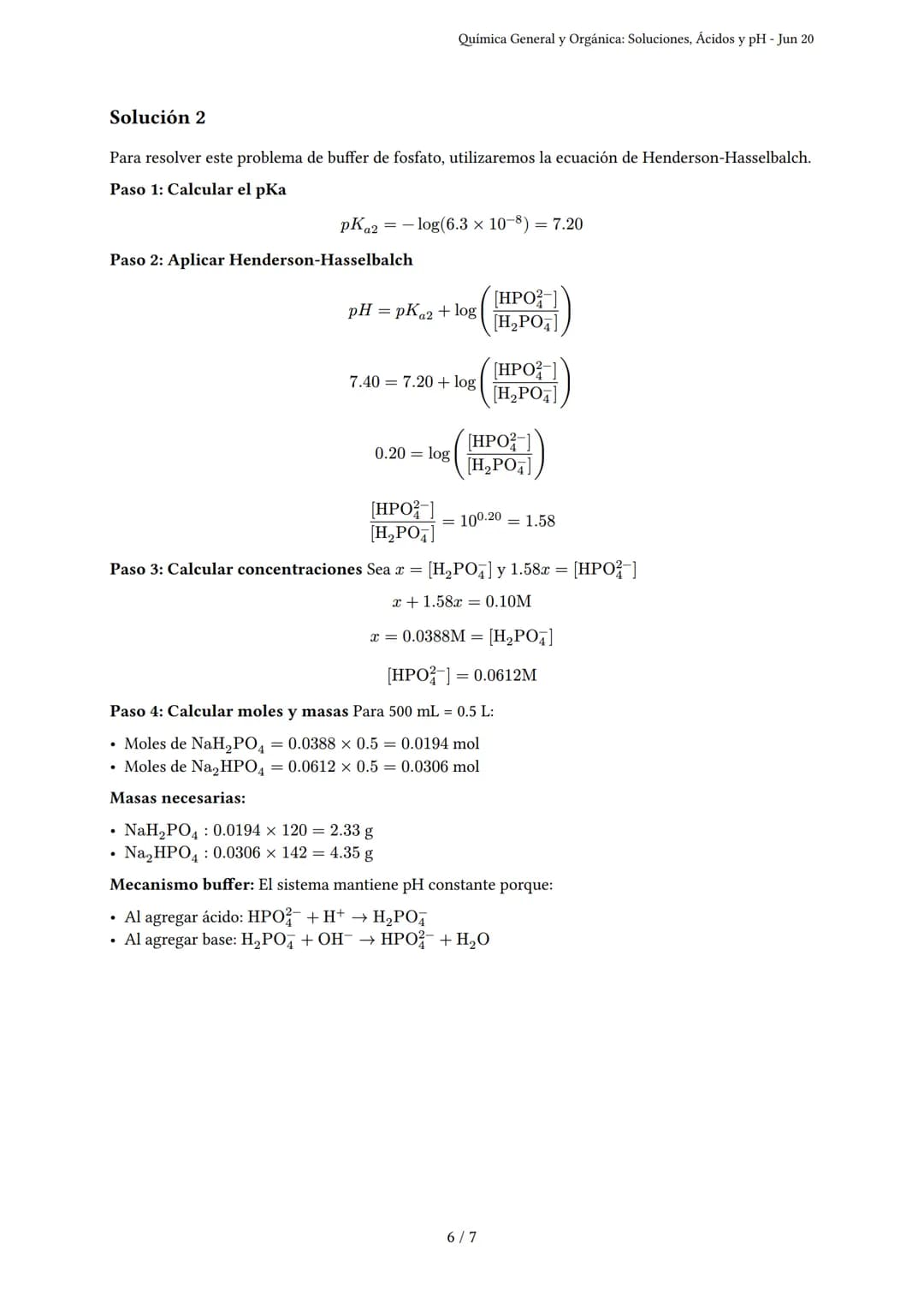 Química General y Orgánica: Soluciones, Ácidos y pH
Generado por dulce - Jun 20
Descripción: Evalúa soluciones, reacciones, ácidos, bases, p
