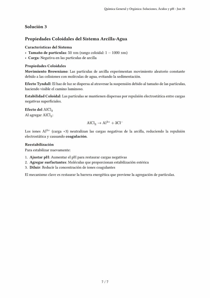 Química General y Orgánica: Soluciones, Ácidos y pH
Generado por dulce - Jun 20
Descripción: Evalúa soluciones, reacciones, ácidos, bases, p