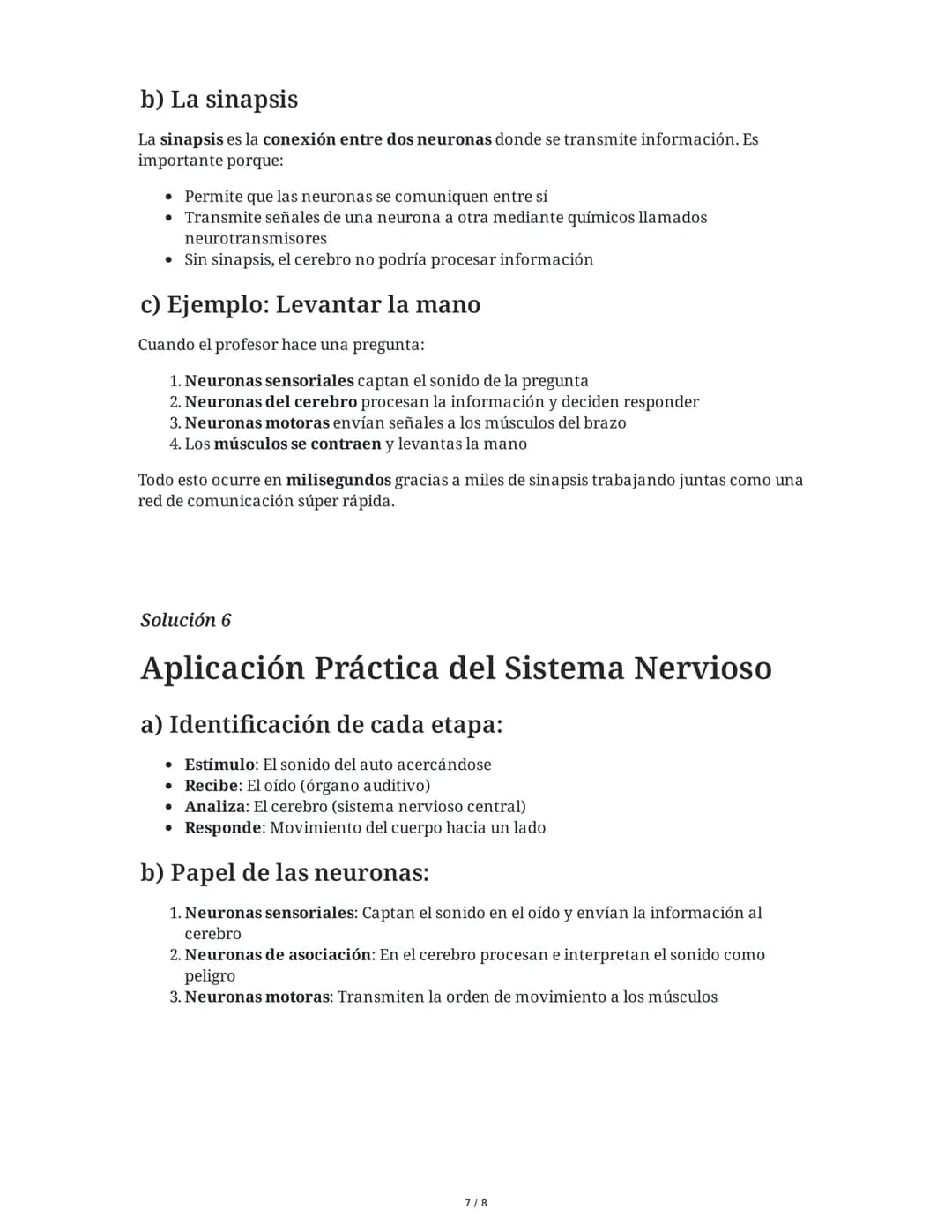 --- OCR Start ---
El Sistema Nervioso y sus Funciones
5 June 2025
Tarea 1
Comprensión del Sistema Nervioso
Explica con tus propias palabras 