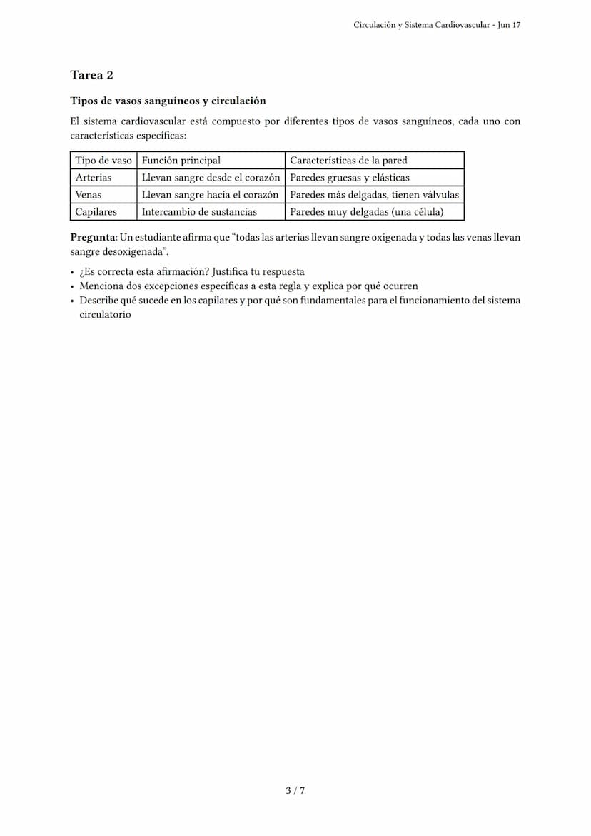 Circulación y Sistema Cardiovascular
Generado por Vania Aisa Severino Igreda - Jun 17
Descripción: Este examen evalúa la comprensión de la c