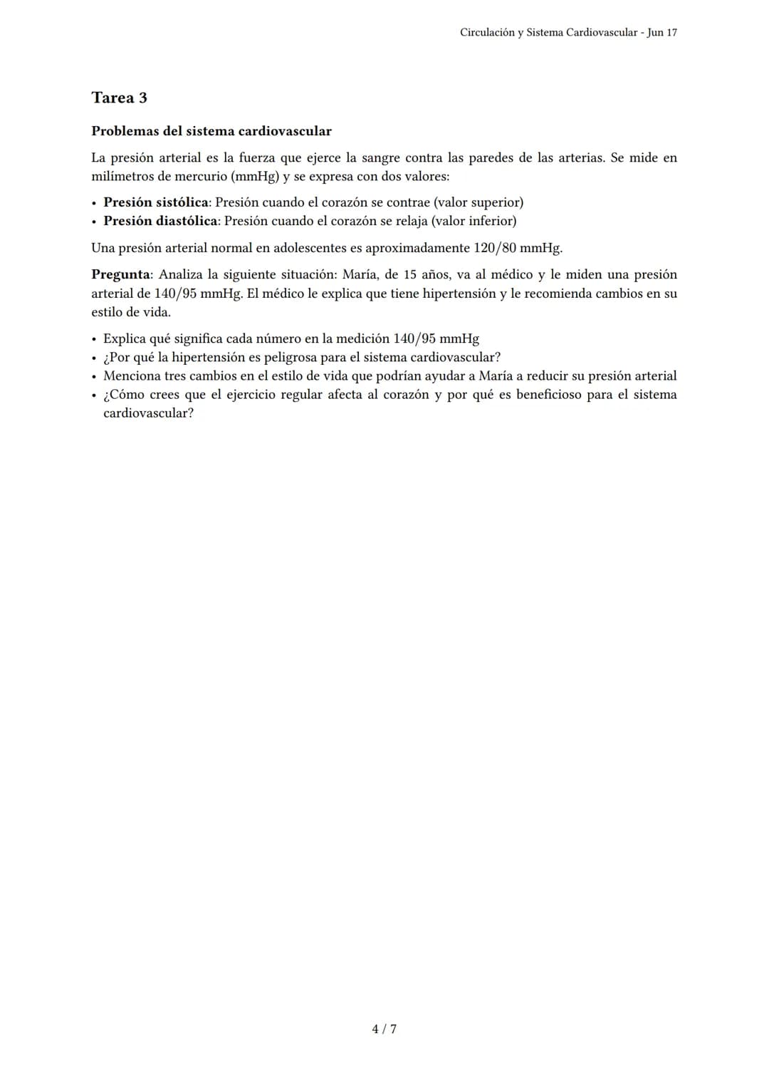 Circulación y Sistema Cardiovascular
Generado por Vania Aisa Severino Igreda - Jun 17
Descripción: Este examen evalúa la comprensión de la c