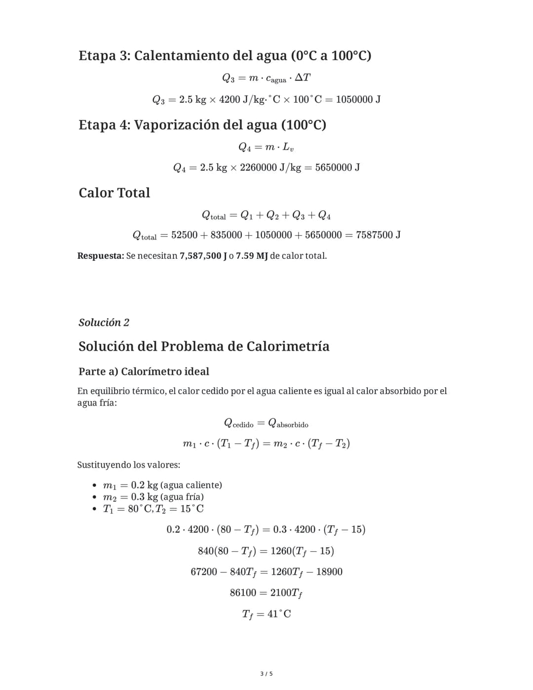 28 May 2025
Fenómenos Térmicos: Cambios de Fase y Calor
Latente
Tarea 1
Un bloque de hielo de 2.5 kg se encuentra inicialmente a -10°C. Se l