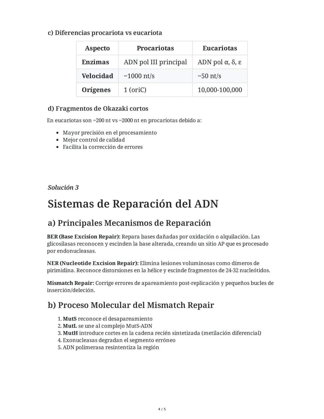 4 June 2025
ADN: Estructura, Replicación y Reparación
Tarea 1
Analiza la estructura molecular del ADN y explica cómo las características est