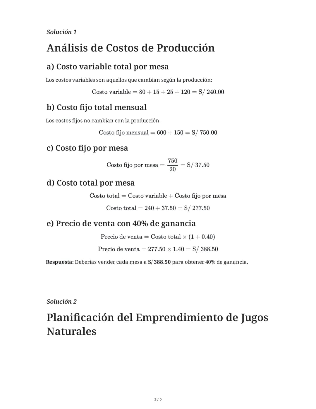 Plan de Negocios y Marketing Digital
3 June 2025
Tarea 1
Análisis de Costos de Producción
Imagina que tienes un pequeño taller de carpinterí