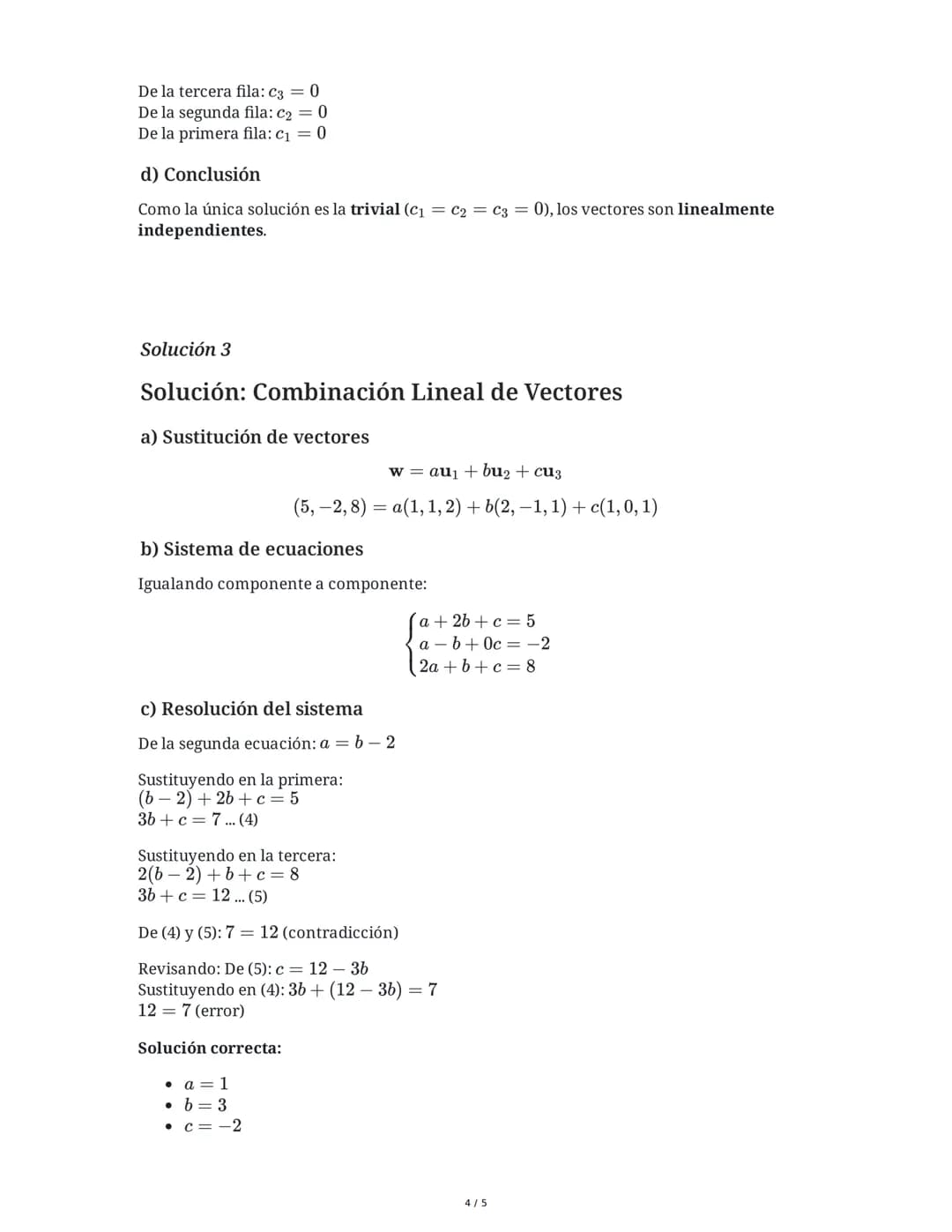 30 May 2025
Espacios Vectoriales y Dependencia Lineal en
R^n
Tarea 1
Dado el conjunto V = {(x, y, z) ∈ R³ | 2x + 3y - z = 0}, demuestre que 