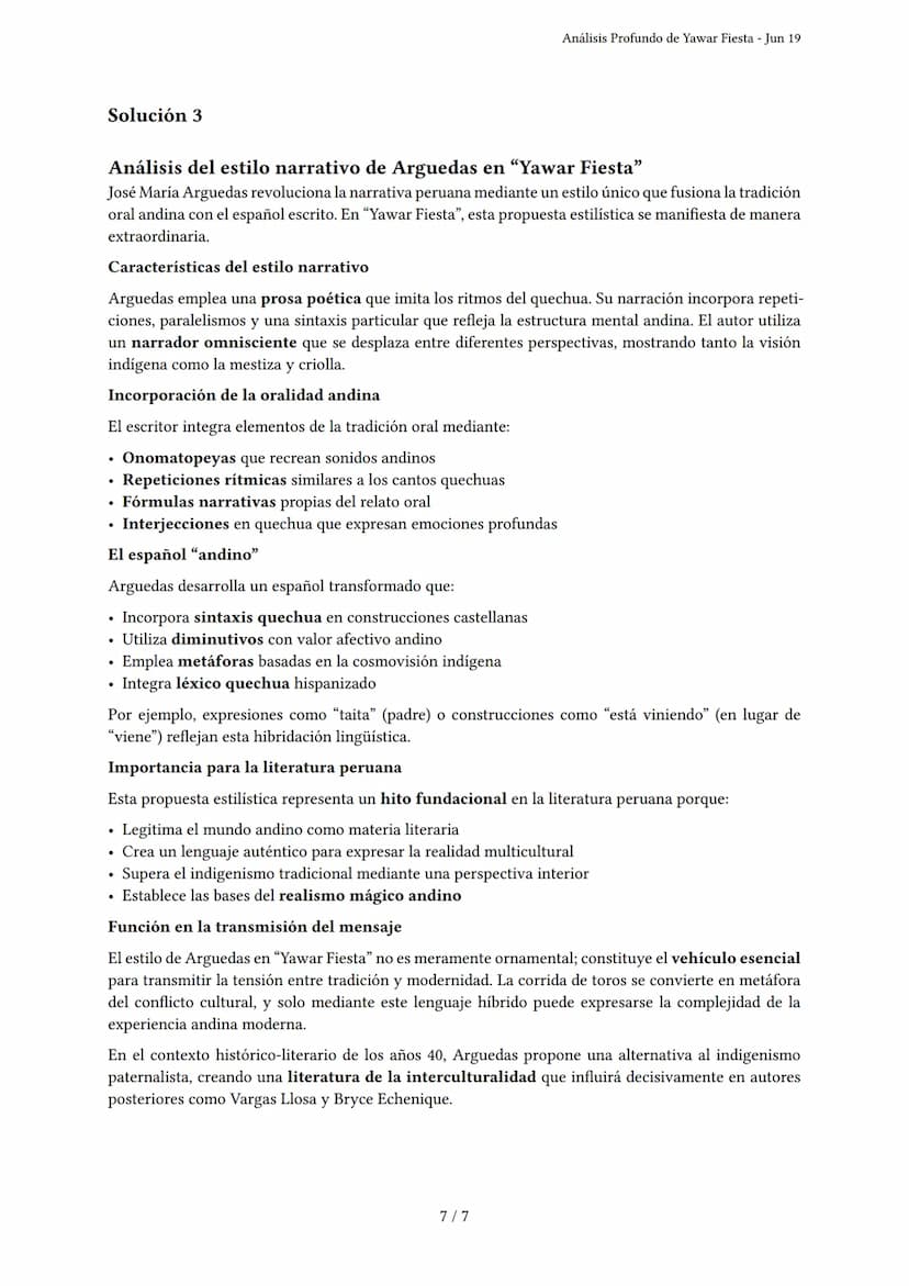 Análisis Profundo de Yawar Fiesta
Generado por Shirley Calixto - Jun 19
Descripción: Análisis de la obra Yawar Fiesta de José María Arguedas