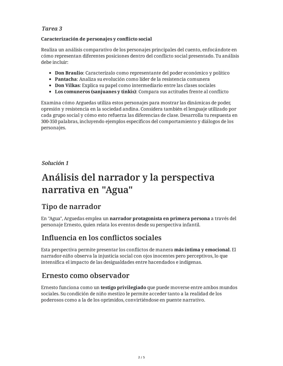 2 June 2025
Análisis de "Agua" de José María Arguedas
Tarea 1
Análisis del narrador y la perspectiva narrativa
Analiza la perspectiva narrat