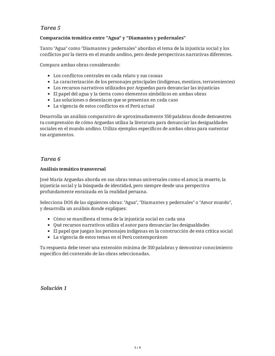 3 June 2025
Análisis Literario de Obras de José María
Arguedas
Tarea 1
Análisis del conflicto cultural en "Warma kuyay"
En el cuento "Warma 